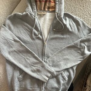 Burberry Gray Hoodie Sweater